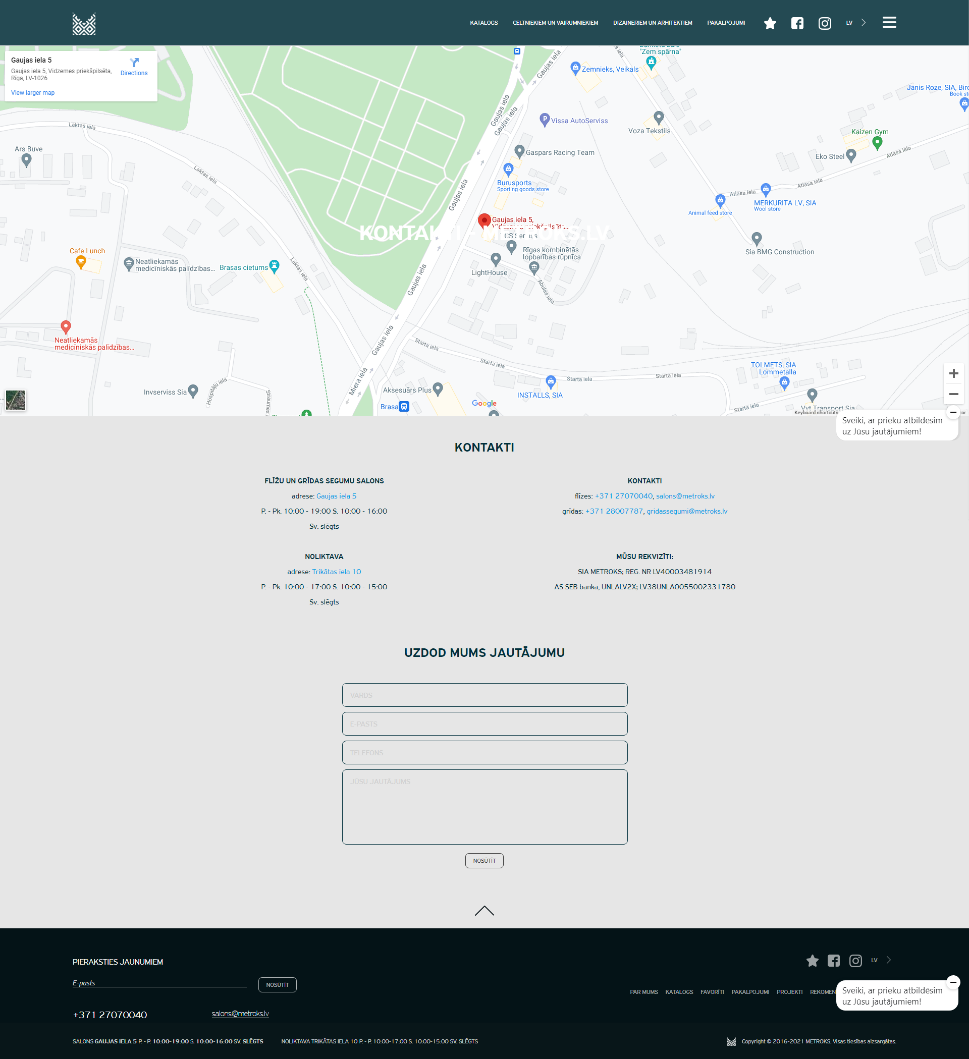 New Contact Page