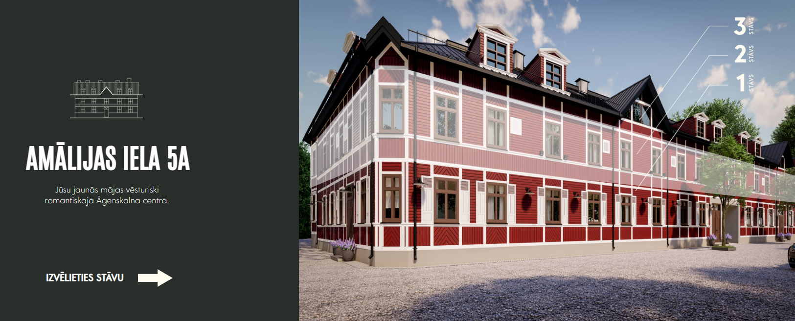 Interactive house view on homepage