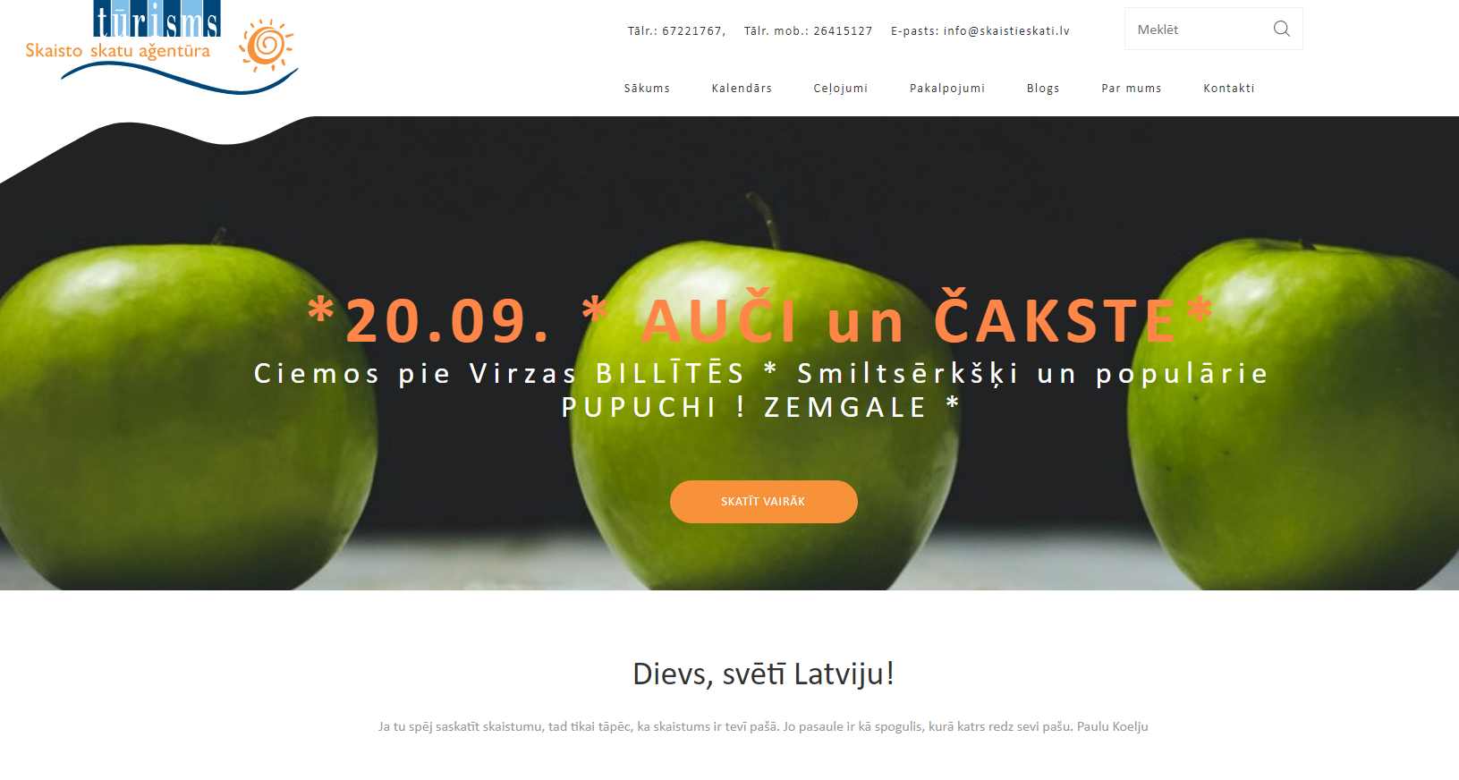 Homepage screenshot